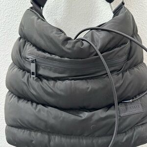 Ted Baker London Black Quinio Puffer Drawstring Shoulder Bag Adjustable Strap